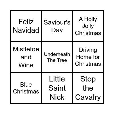 Christmas Bingo Card