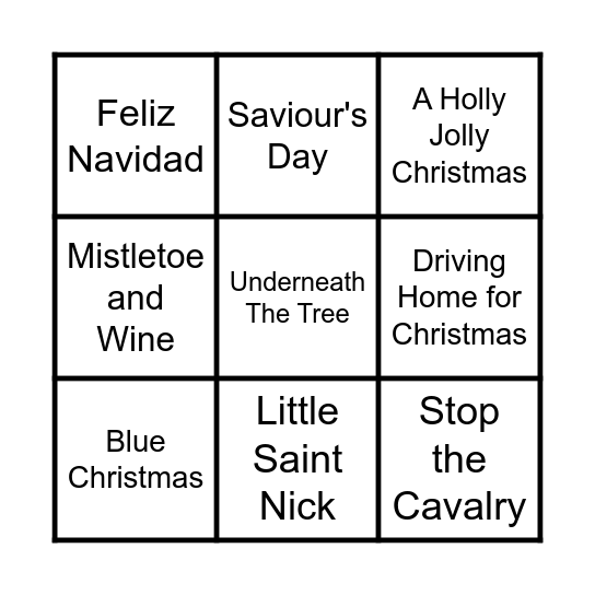 Christmas Bingo Card