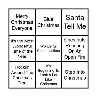 Christmas Bingo Card