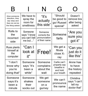 Workplace BINGO Card