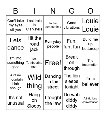 Game 1-6/18/25 Bingo Card