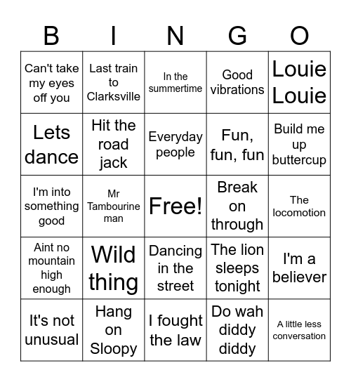 Game 1 7/17 Bingo Card