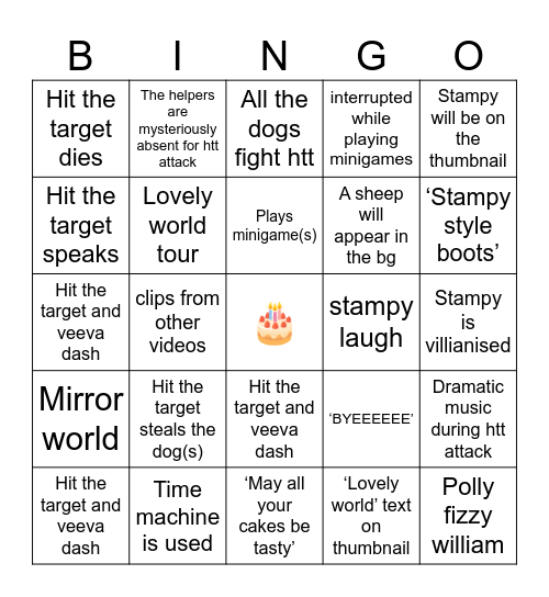 Stampy lovely world final Bingo Card