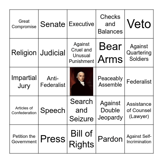 Constitution Bingo Card