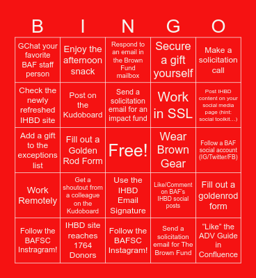 BAF Hearts Brown! Bingo Card