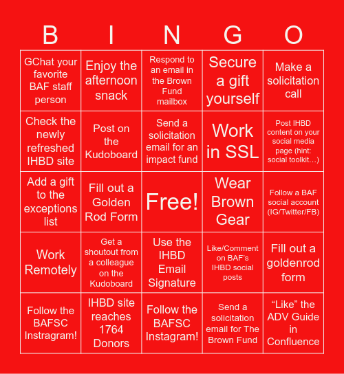 BAF Hearts Brown! Bingo Card