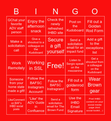 ADV Hearts Brown Day! Bingo Card