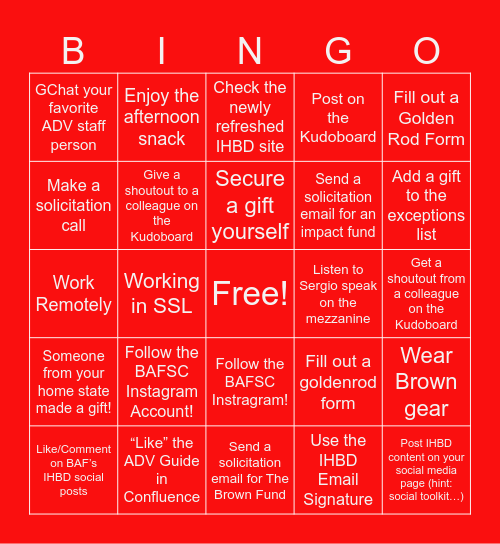 ADV Hearts Brown Day! Bingo Card