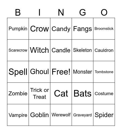 Howl-o-ween Bingo! Bingo Card