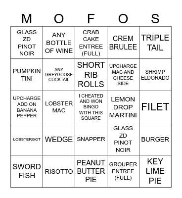 TIME TO UP SELL Bingo Card