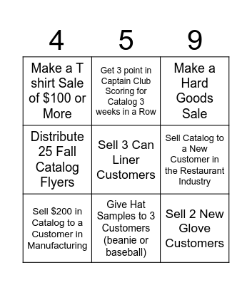Cintas Bingo Card