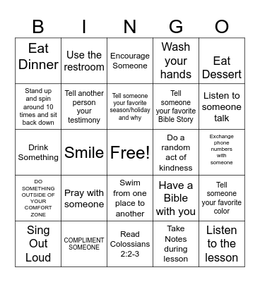 Knit Together BINGO - Col 2:2-3 Bingo Card