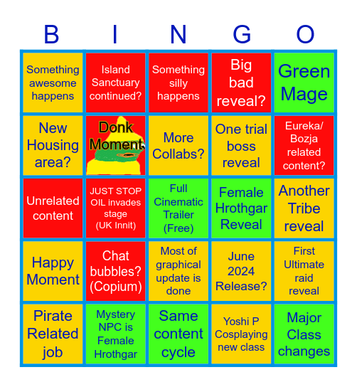 Fanfest EU 2023 Bingo Card
