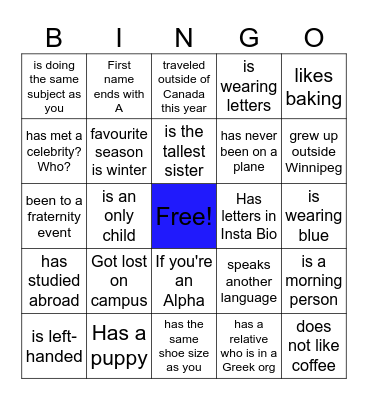 Bingo Card