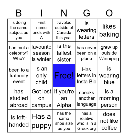 Bingo Card