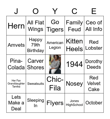 Fine at 79 Bingo Card