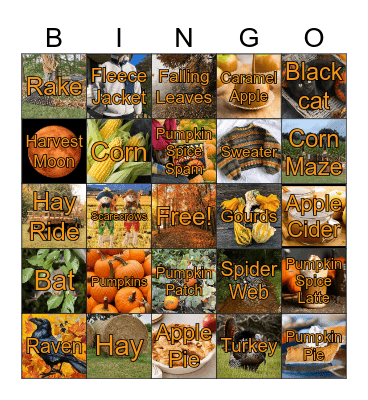 Fall Festival Bingo Card