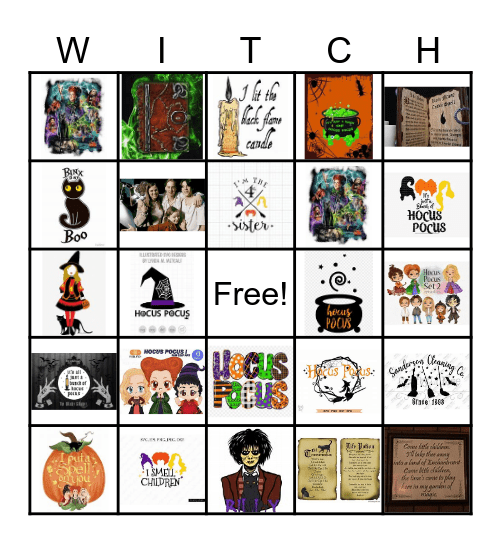 Hocus Pocus Bingo Card