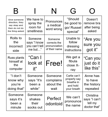 Workplace BINGO Card