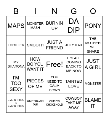 10/26- Thursday Night Football Bingo Card