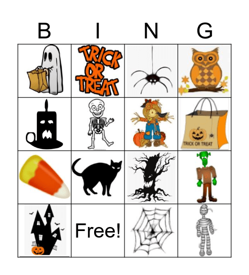 Halloween Fun Bingo Card