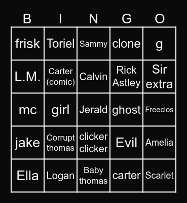 thomas tv characters Bingo Card