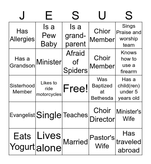 SCAVENGER HUNT Bingo Card