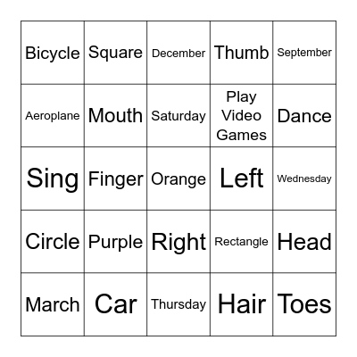 Bingo! Bingo Card