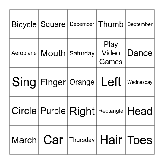 Bingo! Bingo Card