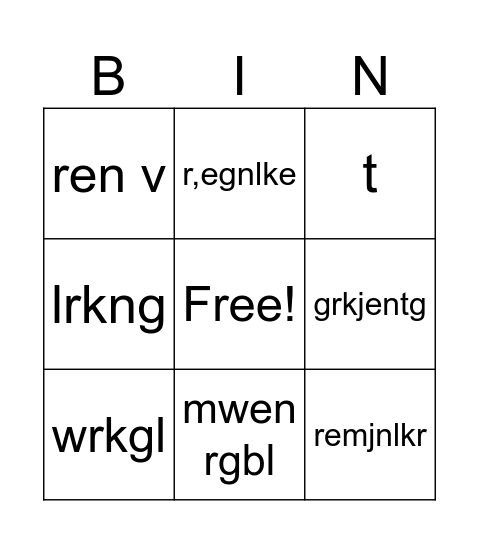 Bingo Card