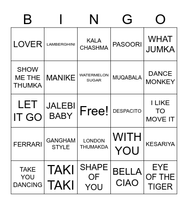 DIWALI MUSICAL Bingo Card