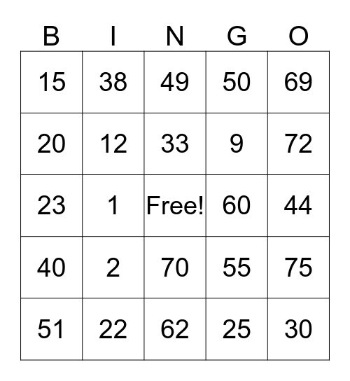 OnePlusOne Bingo Card