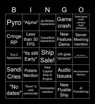 CitCon Copium Bingo Card