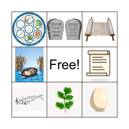 SEDER FEST Bingo Card