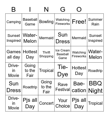 CAS CHALLENGE Bingo Card