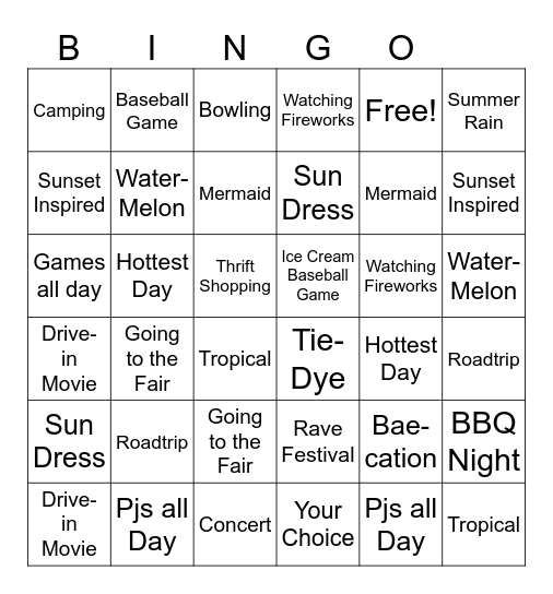 CAS CHALLENGE Bingo Card