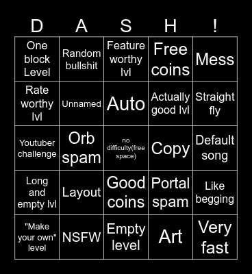 Recent Tab Bingo Card