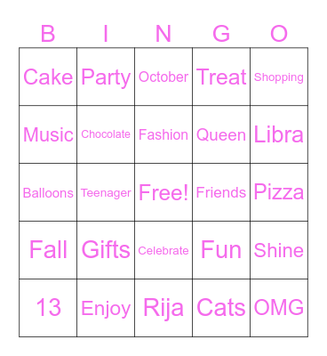 BINGO Card