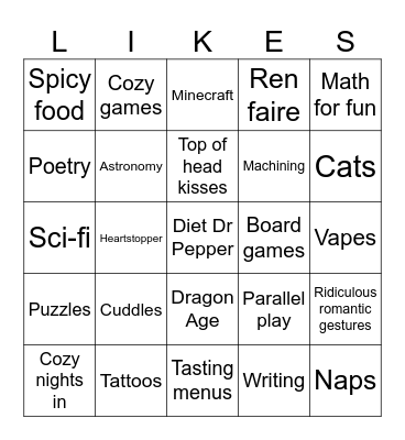 General Bingo Card