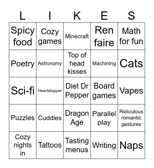 General Bingo Card