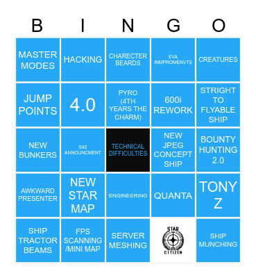 Citizencon 2953 Bingo Card