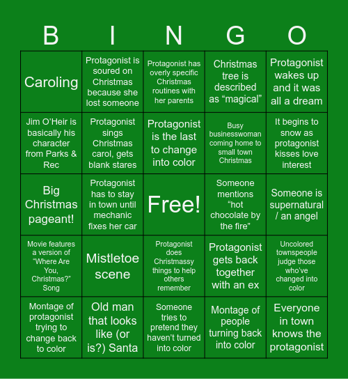 “Where Are You, Christmas?” Bingo Card