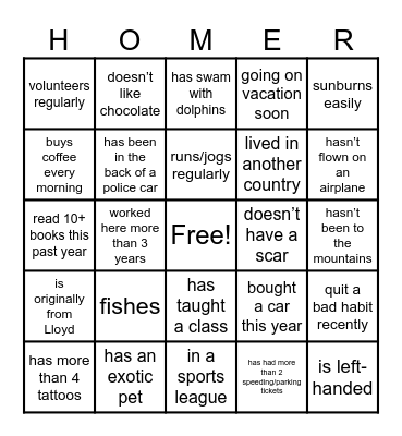 CAM 2023 Bingo Card