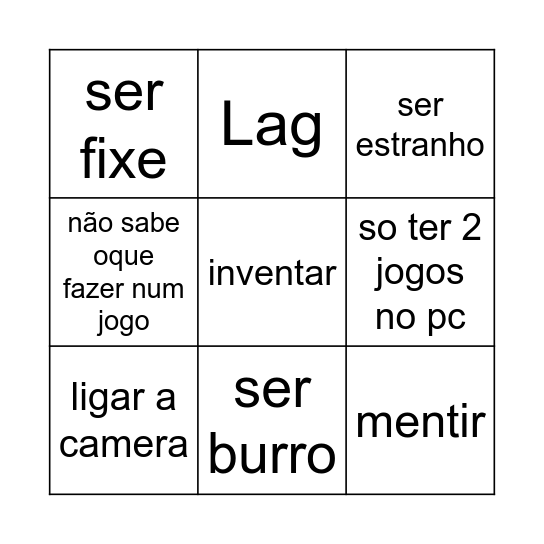 Eric bingo Card