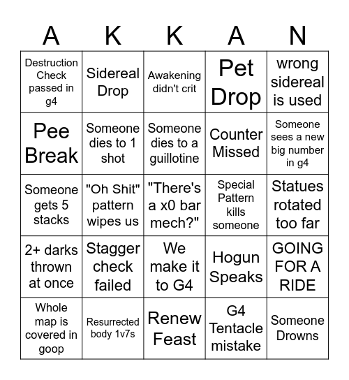 Akkan HM G3 Prog Bingo Card