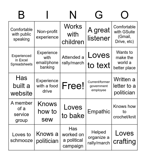 NCJW - Congregation Emanu El Bingo Card