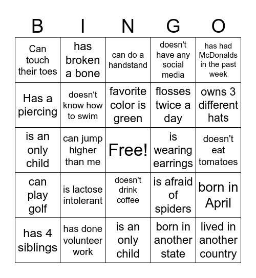 Bingo Card