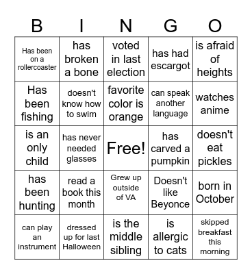 Bingo Card