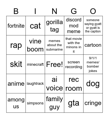 memes lol Bingo Card