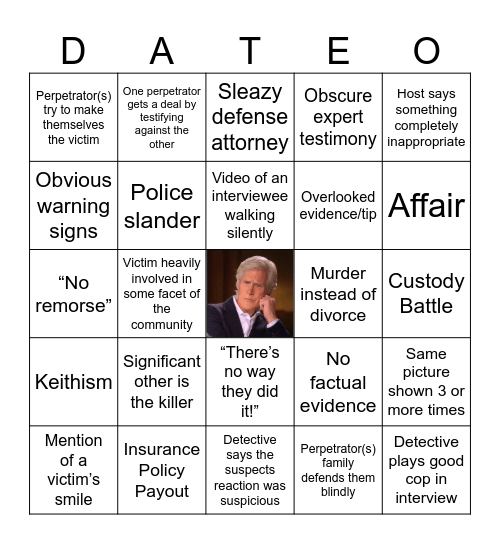 Dateline Bingo Card